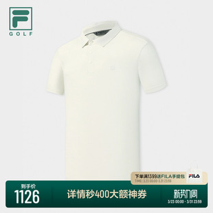 FILA 斐乐官方男子针织短袖POLO衫2026夏新款高尔夫运动基础上衣