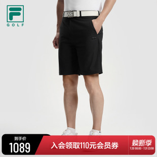 运动简约宽松短裤 FILA 2025秋新款 梭织五分裤 斐乐官方高尔夫男士
