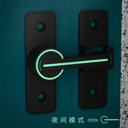 L6Y 夜光插销室内免打孔门扣门栓洗手间门锁卡扣大门老式明装房