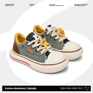 胡迪牛仔丑萌大头鞋休闲透气板鞋夏季英伦时尚百搭男女款面包鞋