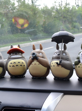 卡通动漫龙猫摆件玩具公仔搪胶汽车摆件家居蛋糕烘焙装饰用品