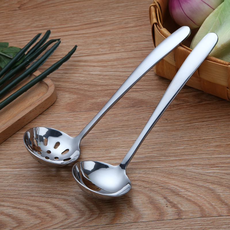 厂家五厘加厚不锈钢火锅漏勺汤勺 家用餐厅酒店厨房用具