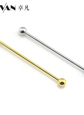 卓凡JOVAN韩版欧美圆形圆头领针领角针男士正装衬衫饰品法式领针