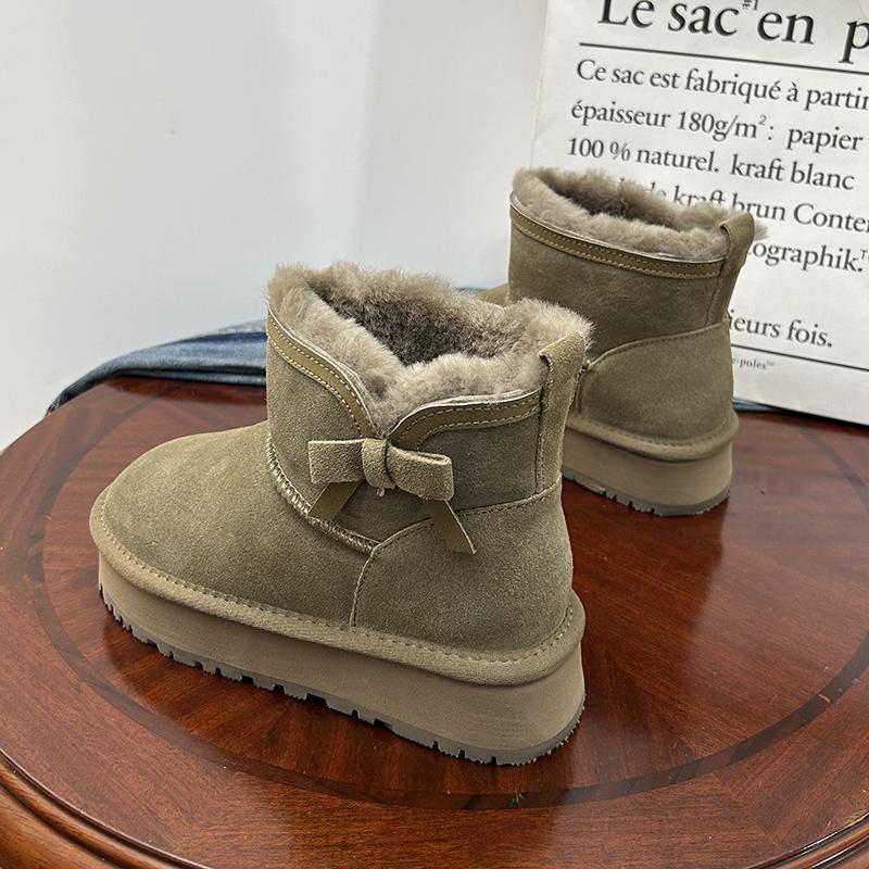 雪地靴NBNONO蝴蝶结休闲保暖