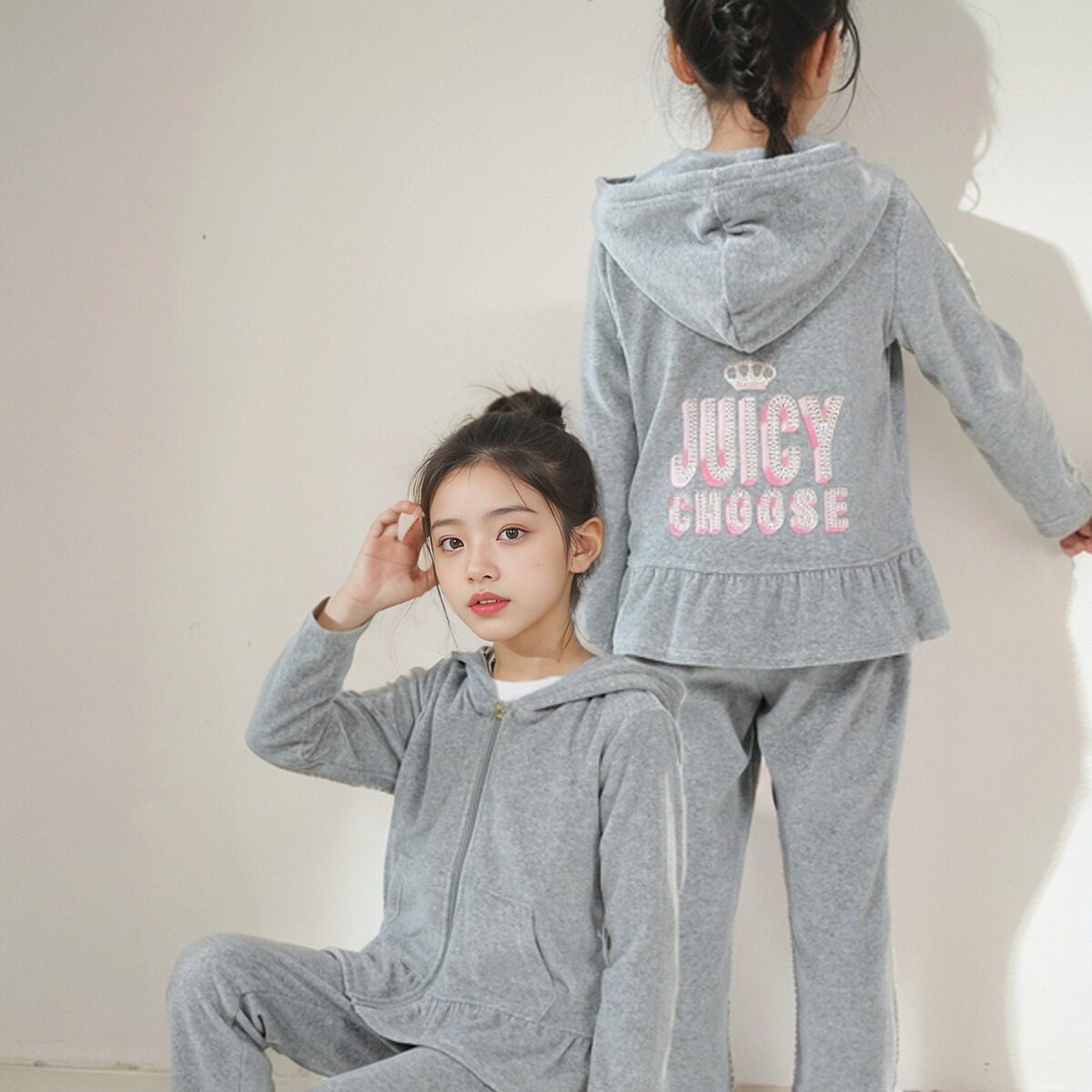 洋气公主女童套装秋季休闲运动保暖纯棉高级天鹅绒冬时尚时髦新款,童装/婴儿装/亲子装,套装,淘宝优惠券,粉丝福利购,淘宝优惠卷