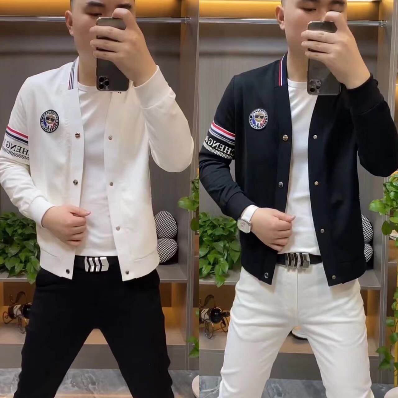 5813春季男士新款潮流棒球领夹克时尚百搭舒适外套男款帅气上衣,男装,夹克,淘宝优惠券,粉丝福利购,淘宝优惠卷