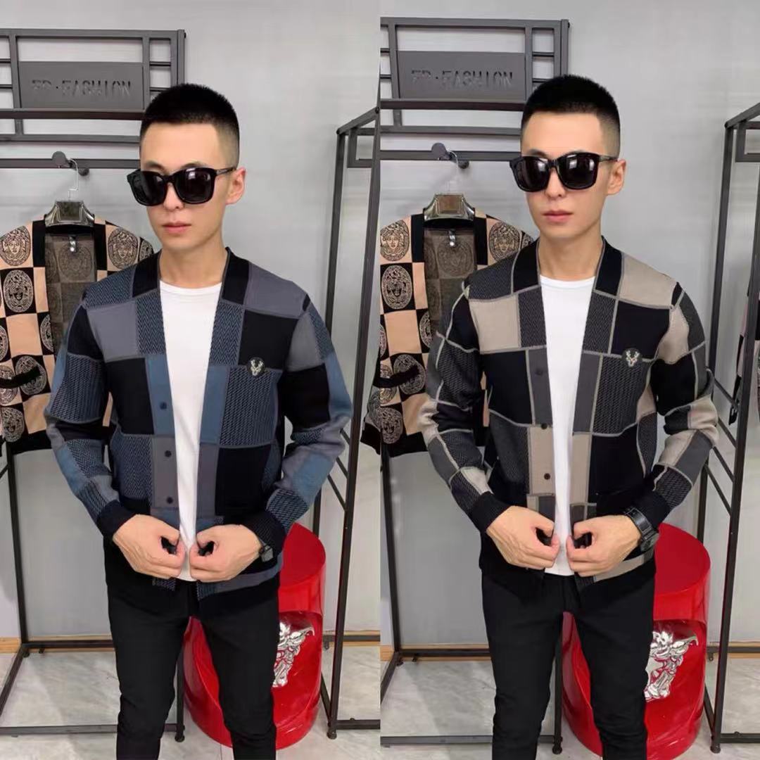 拼接y19008新款小鹿刺绣针织衫