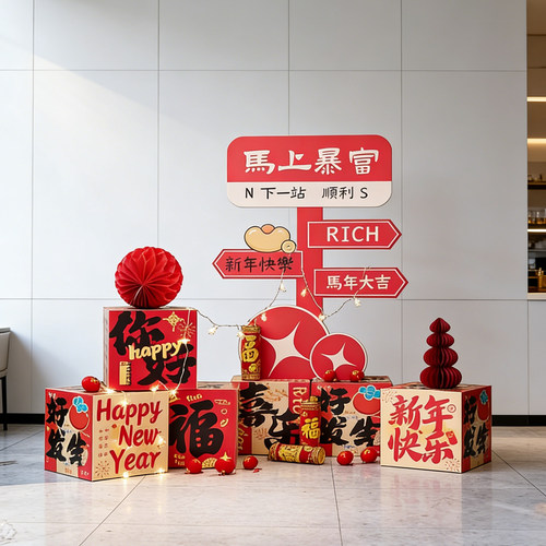 2026新年春节装饰地堆堆盒