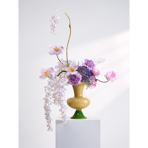 餐桌客厅插花高端仿生花束摆件