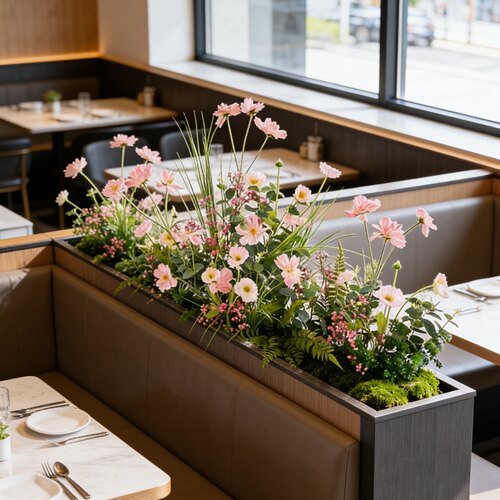 莫奈花园花艺场景布置仿真花造景