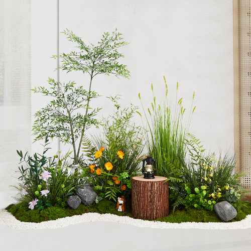 仿真花假绿植造景花艺场景布置