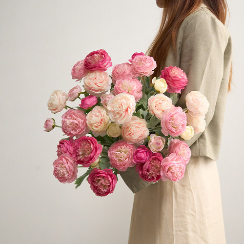 露莲仿真花假花摆设花束客厅