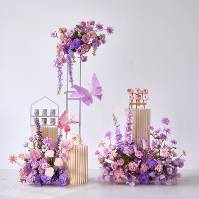 蓝紫色挂花服装店高级感氛围感