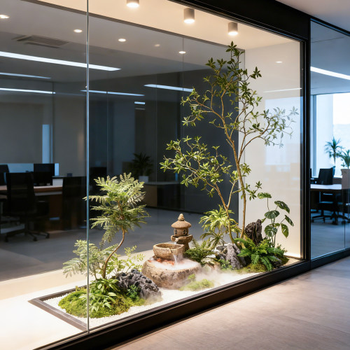 高端仿真马醉木橱窗造景室内装饰树大型假树简约景观仿真绿植定制