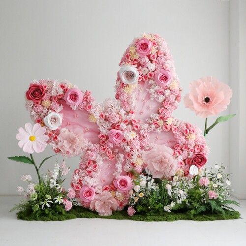 花艺仿真花立体蝴蝶美陈装饰