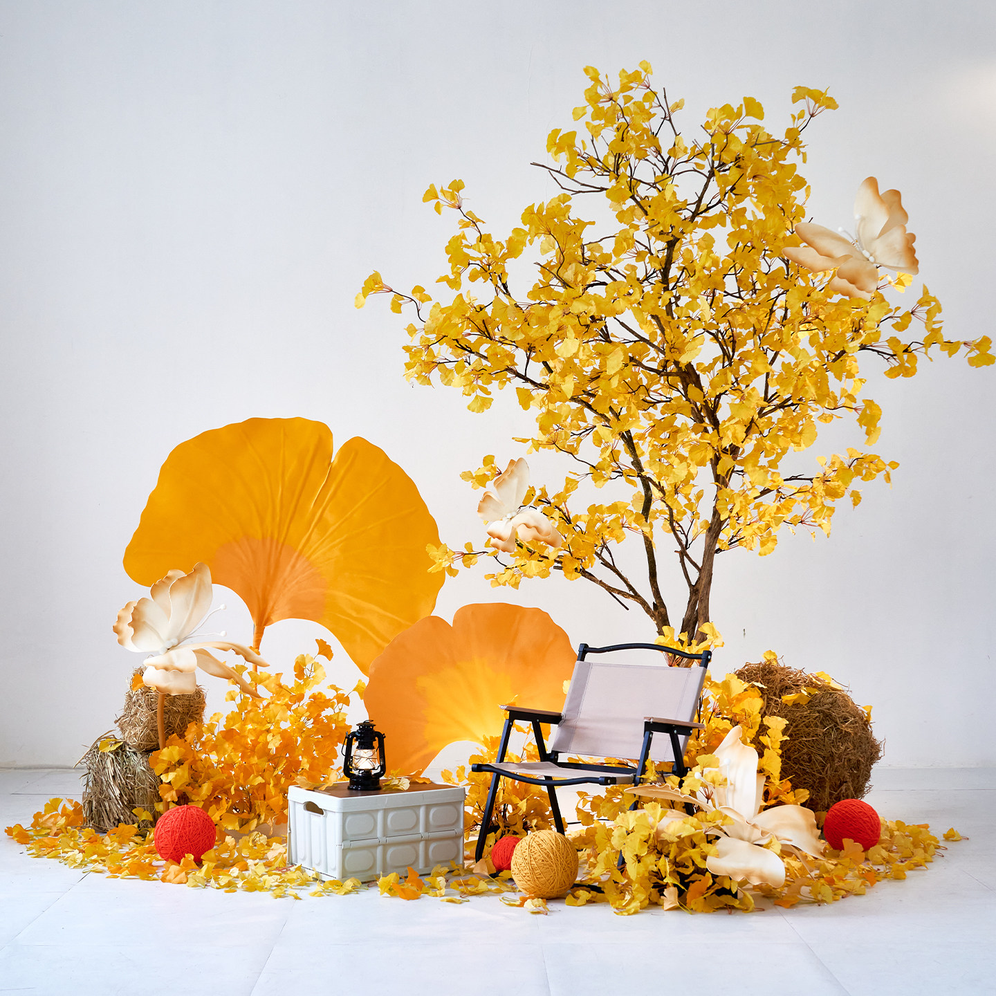 高档假树仿真银杏树叶子装饰室内景观植物造景仿生花绿植秋季美陈,鲜花速递/花卉仿真/绿植园艺,仿真花,淘宝优惠券,粉丝福利购,淘宝优惠卷