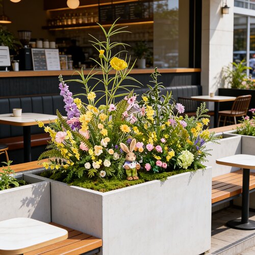 莫奈花园仿真花装饰摆件