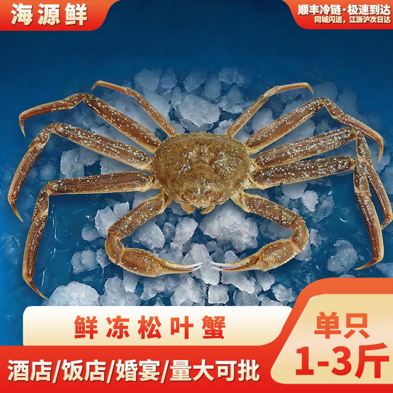 进口俄罗斯松叶蟹鲜活冷冻活冻板蟹雪蟹长脚蟹特大整只帝王蟹礼盒