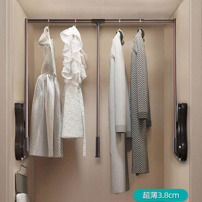 乐格邦下拉式挂衣杆衣柜内伸缩衣通衣帽间衣杆衣柜下拉升降挂衣架,基础建材,衣杆,淘宝优惠券,粉丝福利购,淘宝优惠卷