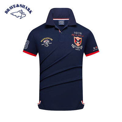 BRAVE&SHARK/勇士鲨鱼男士polo衫短袖高端商务休闲男装T恤夏季