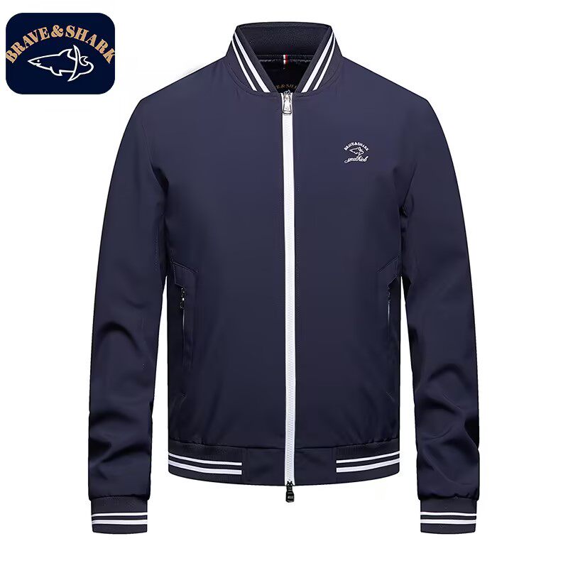 勇士鲨鱼男士新款休闲夹克棒球服