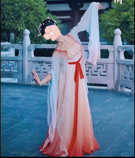 夏辉老师同款 飘逸仙气身韵练功服 古典舞古风纱衣连衣裙女儿情同款