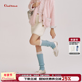 CLOUDSEASON铃兰针织半裙巨好看 早春半裙秋冬半裙白色半裙女秋