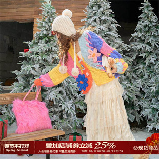 CLOUDSEASON艺术旅途开衫毛衣女开衫针织开衫2026新款春秋外套女