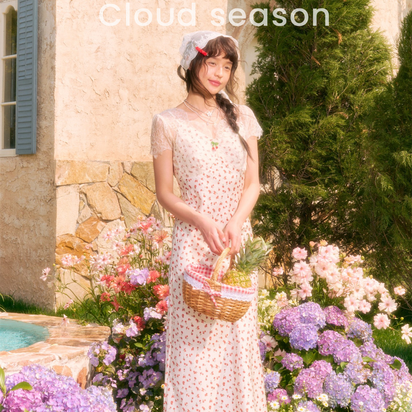 CLOUDSEASON野蔷薇蕾丝连衣裙
