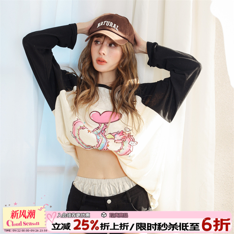 CLOUDSEASON假两件黑色超短裤辣妹小个子2025新款性感休闲裤子女