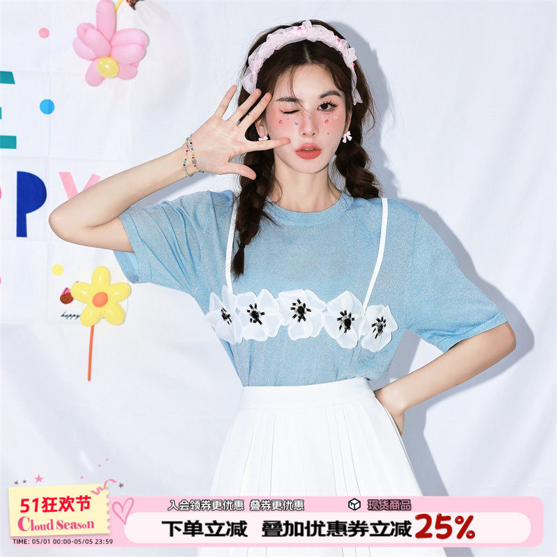 2026春秋新款CLOUDSEASON高腰显瘦百褶灰色a字裙学院风半身裙女装