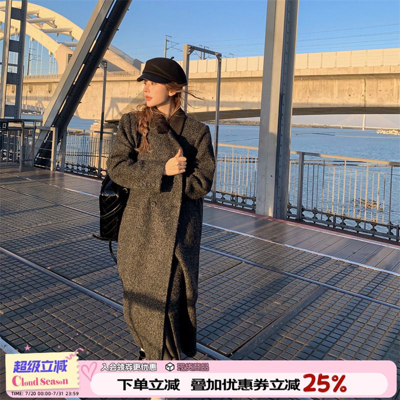 CLOUDSEASON钻钻樱桃拼接大衣