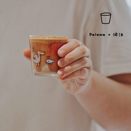 河汉咖啡插画师款dirty玻璃杯