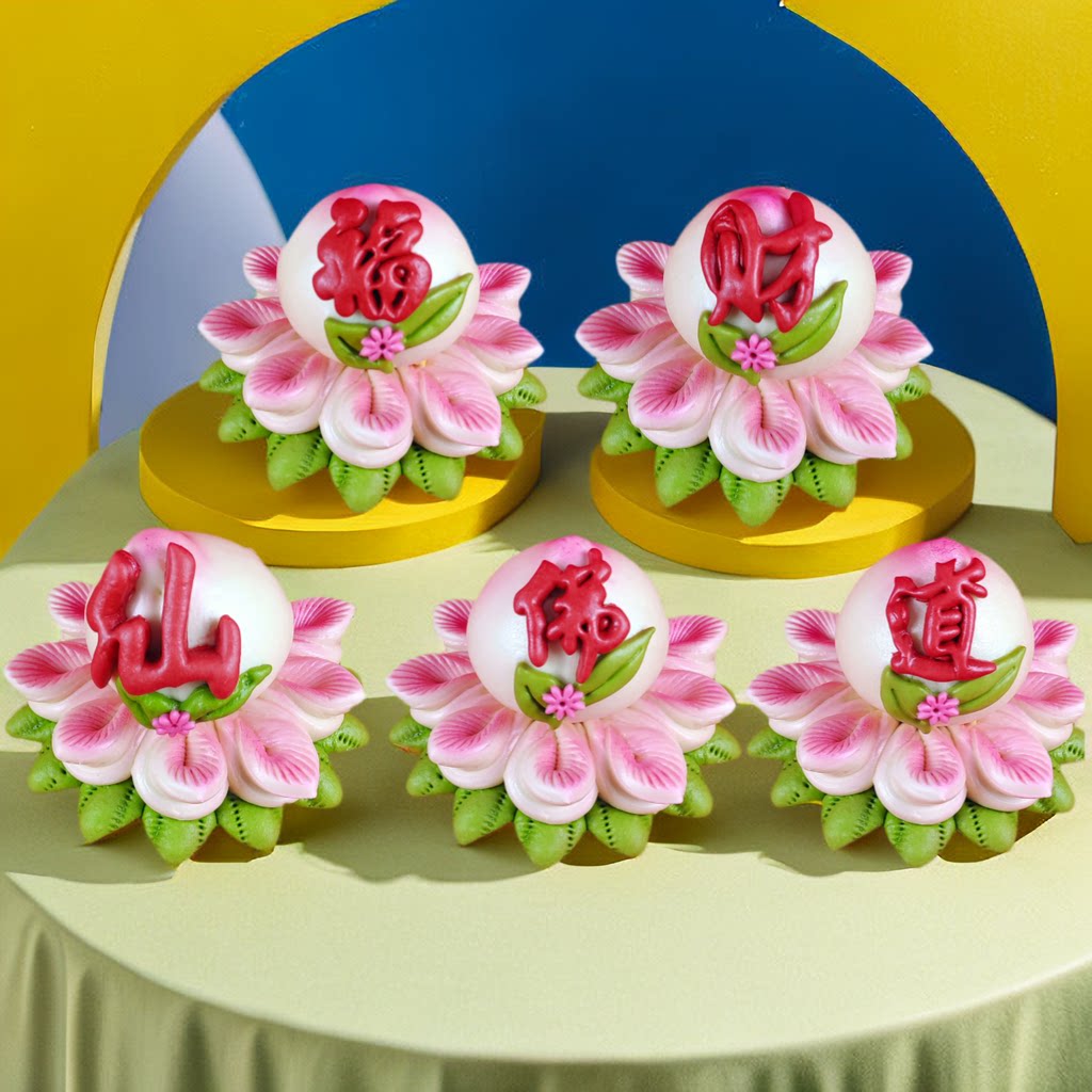 手工制作花饽饽山东大馒头三月三六月六九月九春节上供馒头