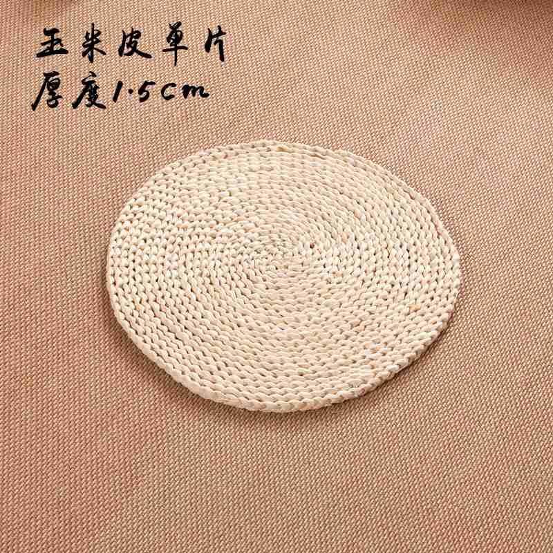 打坐垫 玉米皮垫子蒲团坐垫榻榻米加厚草编m飘窗地板圆形日式家用