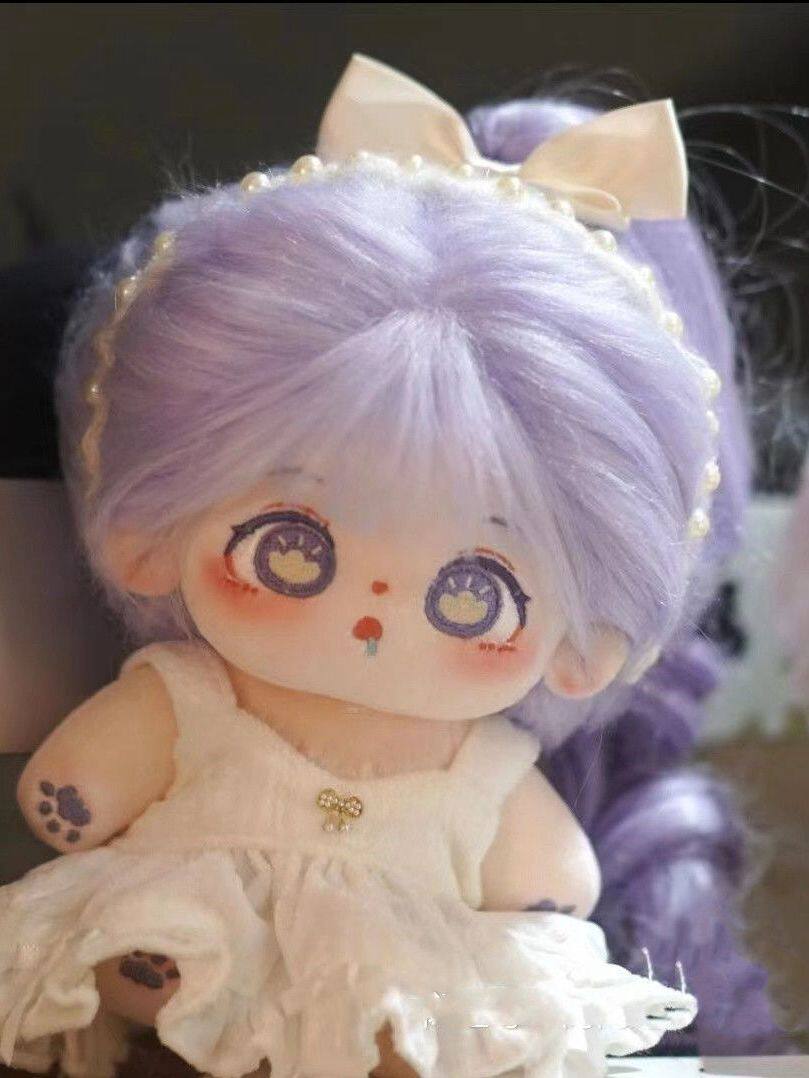 财宝财妹棉花娃娃20cm炸毛款人形可爱萌妹子送女生女友礼物圣诞节