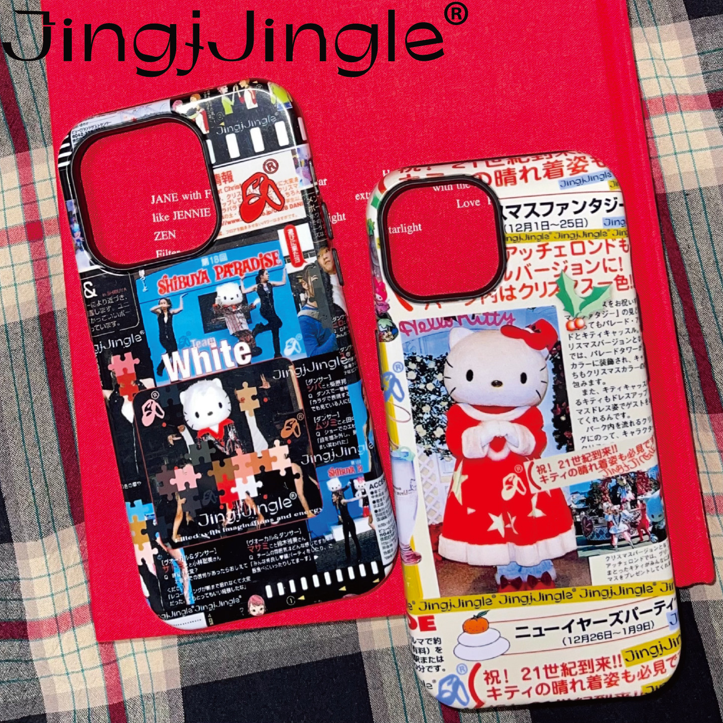 官方JingjJingle继续亮晶晶《情報Team祝！21世紀到来》菲林二合一光面TPU防摔苹果手机壳kittty古早千