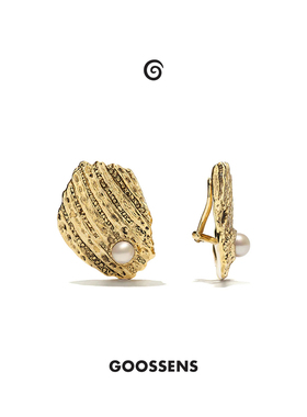 Goossens法国品牌Circe耳环 珍珠贝壳设计感法式复古