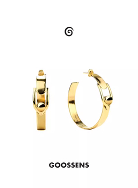 Goossens法国品牌Boucle系列搭扣耳环 金色