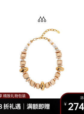 Lizzie Fortunato纽约品牌Interval项链 奶白色度假串珠锁骨链