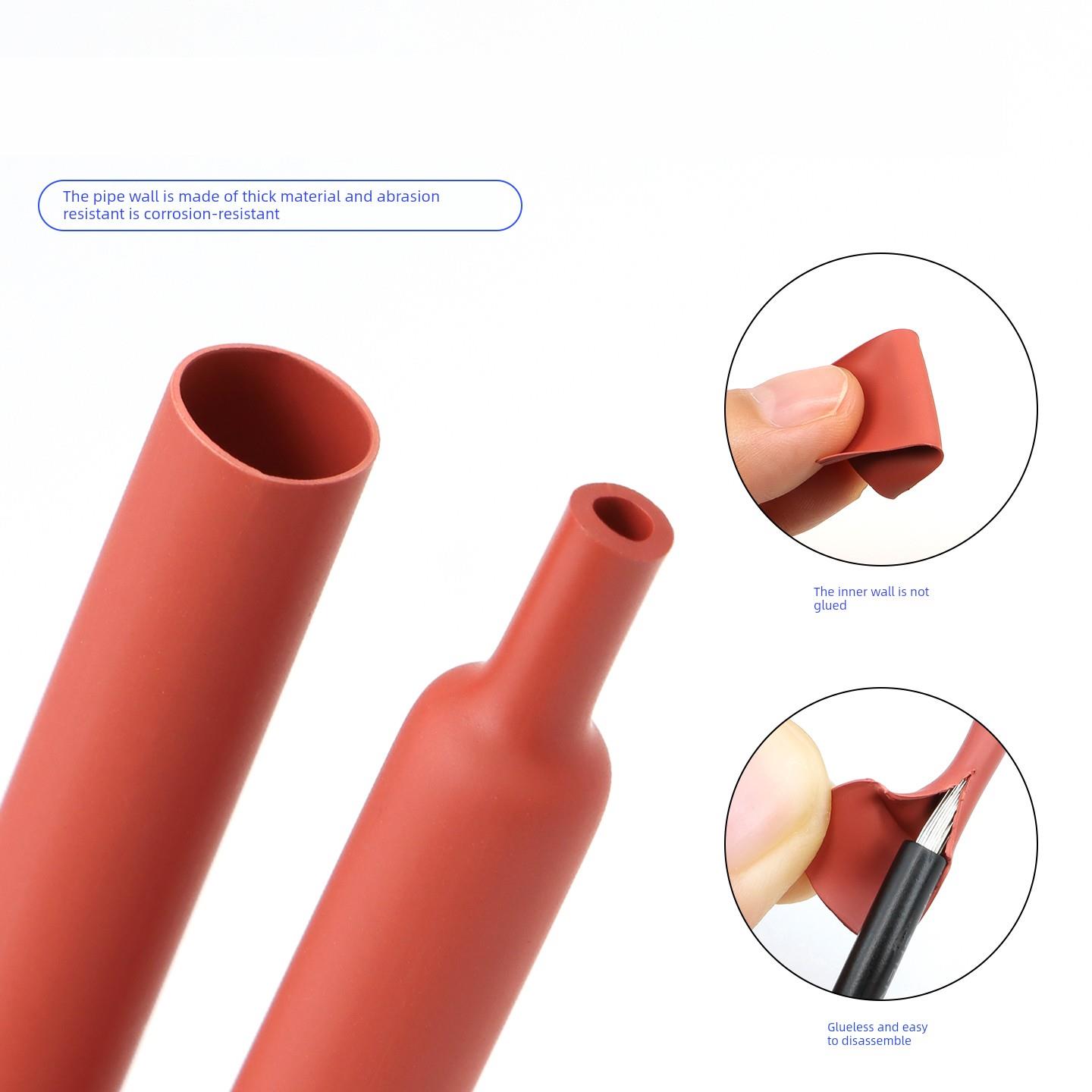 三缩热缩管无胶，3倍高收缩率，防水耐用，环保保温，性价比高