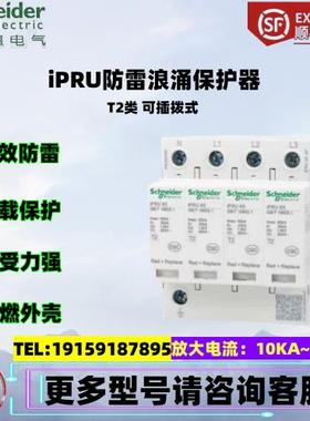 施耐德浪涌保护器 可拔插式iPRU 10 1P 20 2P 40KA防雷器电涌保护
