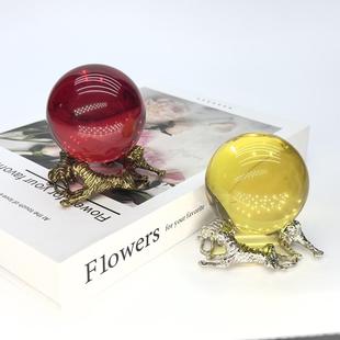 合金三祇猴虎水晶球座水晶球底座底托置物架球架球金属球托支架