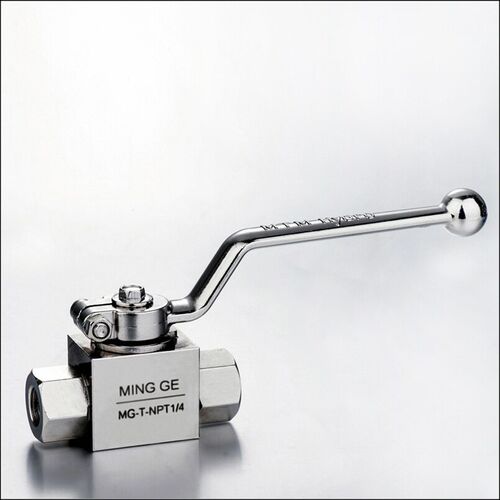 铭格 MING GE 500 bar 镀镍碳钢高压球阀 截止阀 NPT螺纹 G螺纹