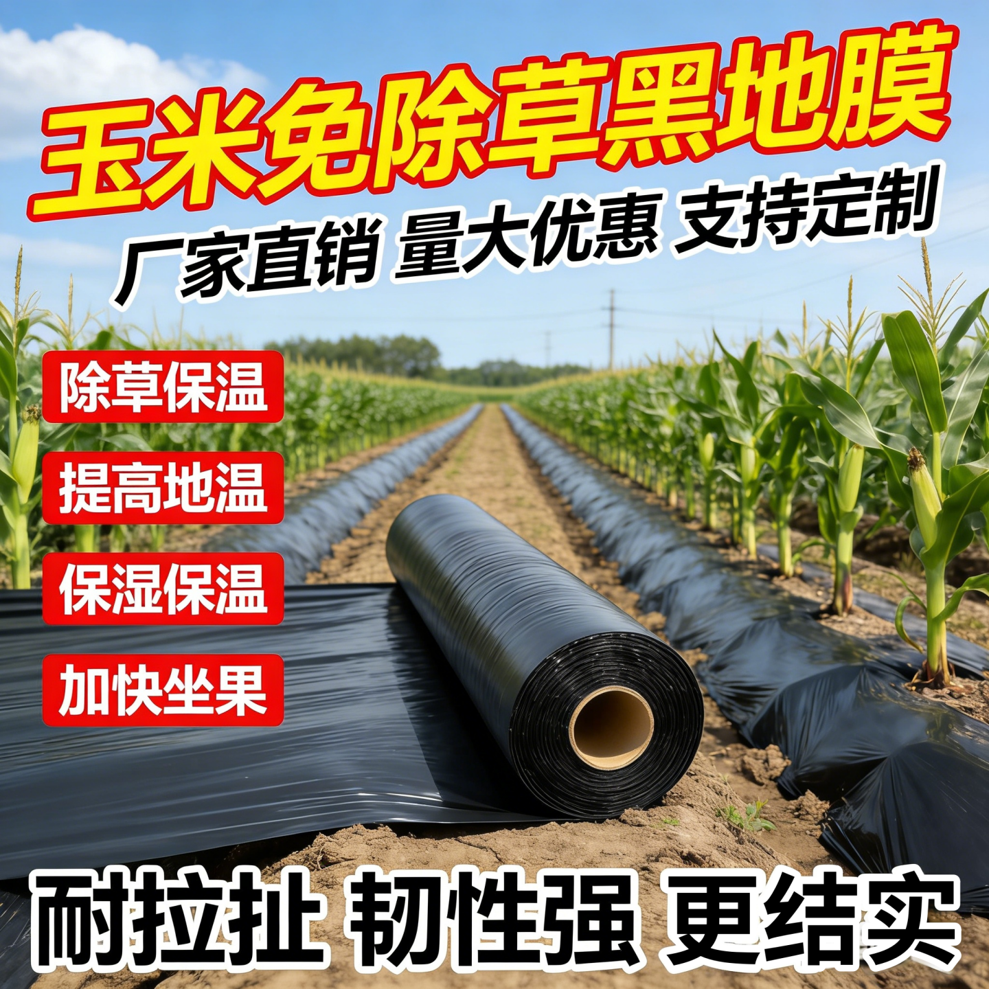 玉米专用地膜黑色加厚小菜园盖菜防长草农用种植草莓薄膜批发定制,农机/农具/农膜,农用薄膜,淘宝优惠券,粉丝福利购,淘宝优惠卷
