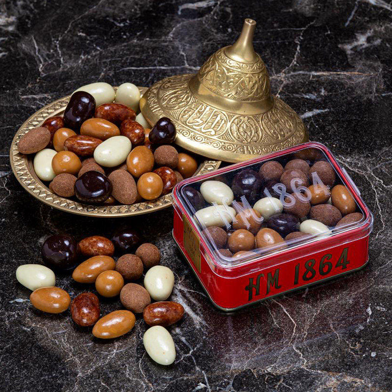 代购Hafiz mustafa 1864土耳其牛奶杏仁巧克力豆混合糖果高档零食