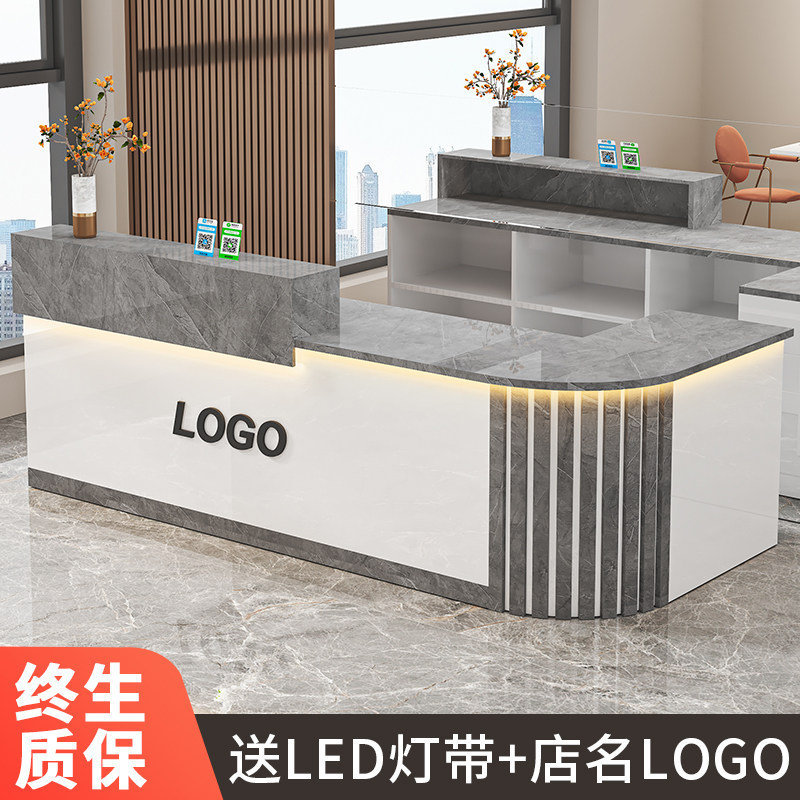 转角吧台收银柜台商用柜台店铺小型前台桌接待台餐饮店蛋糕店奶茶