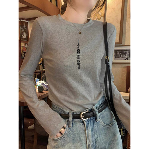 慵懒风打底衫女春秋冬磨毛内搭