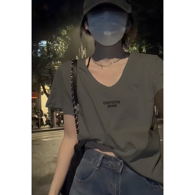 胖mm短袖t恤女纯棉夏天慵懒风