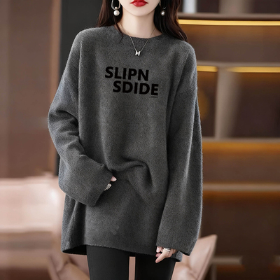 慵懒风打底衫女中长款遮屁股T恤